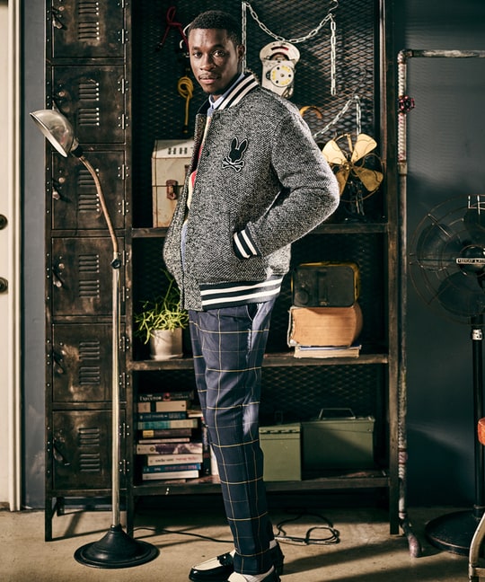 ツイード バーシティジャケット