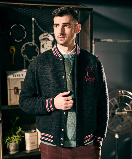 ツイード バーシティジャケット