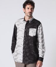 カモフラジャガード パネルシャツ