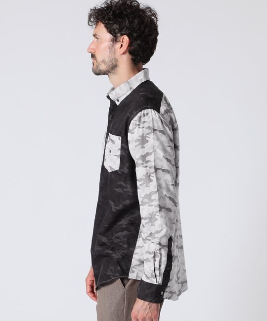 カモフラジャガード パネルシャツ