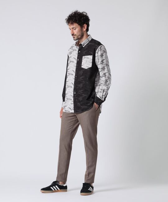 カモフラジャガード パネルシャツ