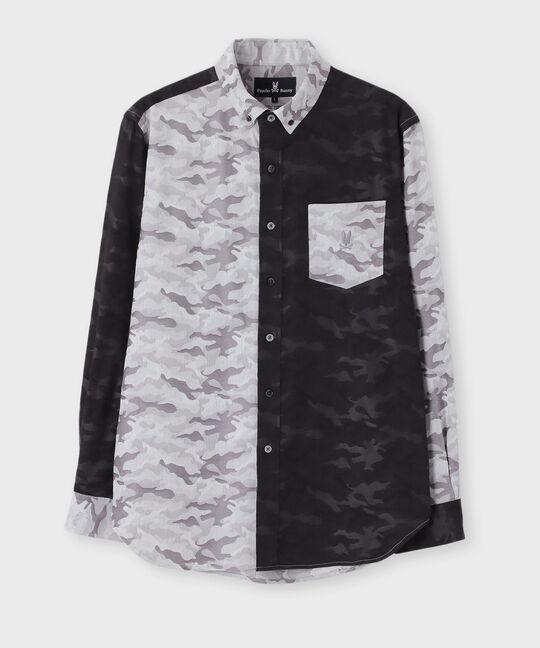 カモフラジャガード パネルシャツ