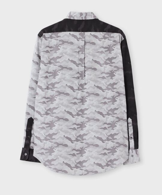 カモフラジャガード パネルシャツ