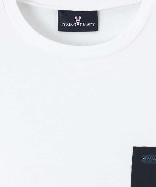 異素材切替 ポンチ ロングスリーブ Tシャツ