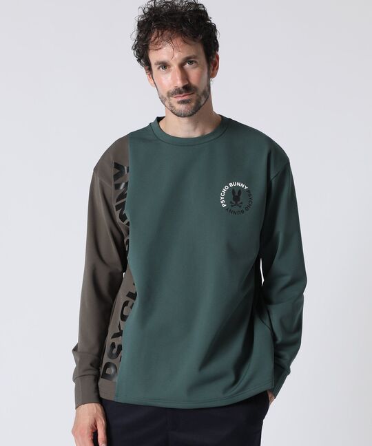 HEAT EFFECT TRICOT カラー切替 ロングスリーブ Tシャツ