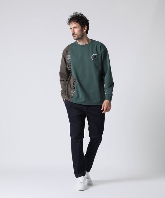 HEAT EFFECT TRICOT カラー切替 ロングスリーブ Tシャツ