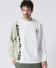 HEAT EFFECT TRICOT カラー切替 ロングスリーブ Tシャツ