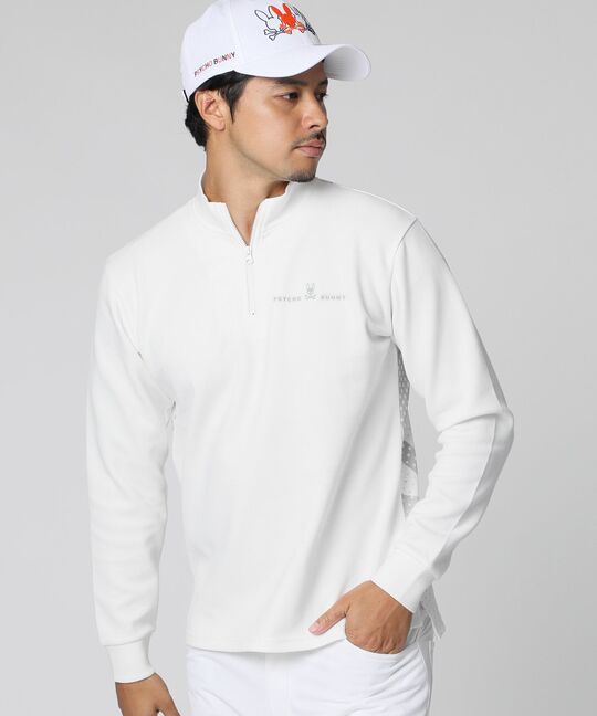 [GOLF]ハーフジップ 長袖モックネック