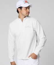 [GOLF]ハーフジップ 長袖モックネック