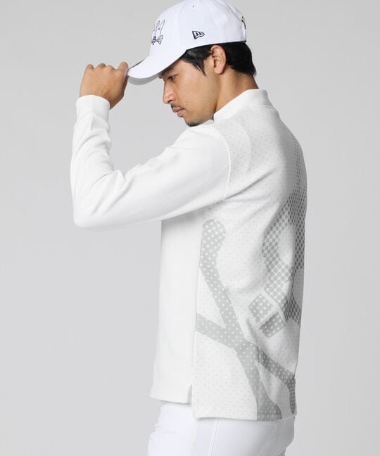 [GOLF]ハーフジップ 長袖モックネック