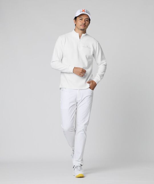 [GOLF]ハーフジップ 長袖モックネック