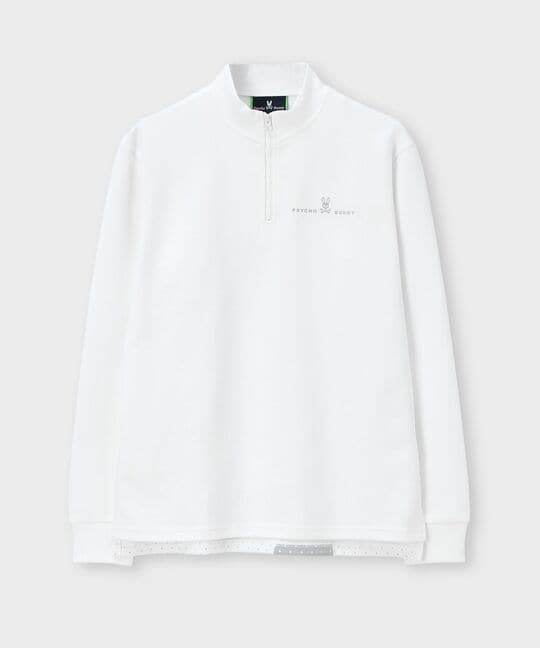 [GOLF]ハーフジップ 長袖モックネック