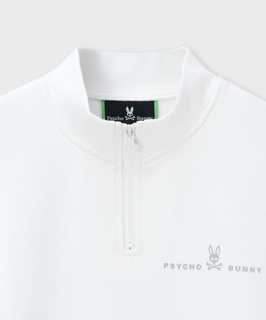 [GOLF]ハーフジップ 長袖モックネック