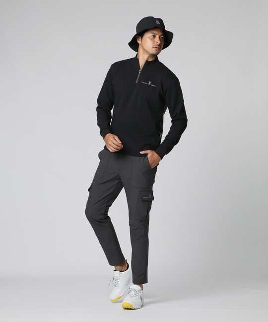 [GOLF]ハーフジップ 長袖モックネック