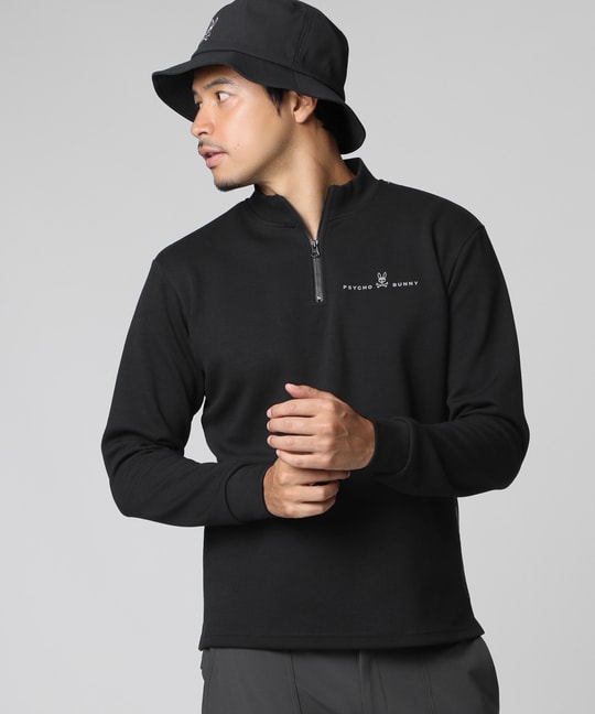 [GOLF]ハーフジップ 長袖モックネック