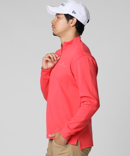 [GOLF]ハーフジップ 長袖モックネック