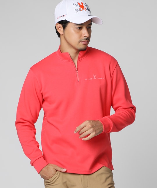 [GOLF]ハーフジップ 長袖モックネック