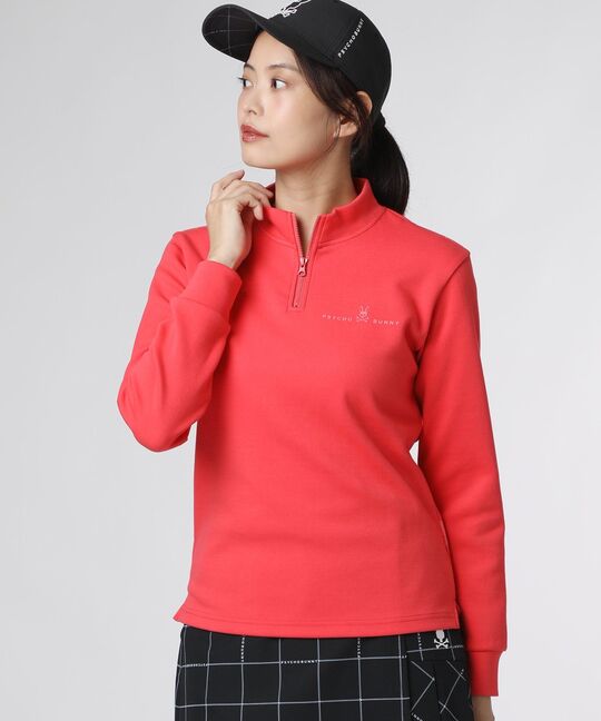 [GOLF][WOMEN]ハーフジップ 長袖モックネック