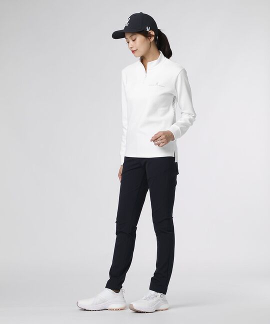 [GOLF][WOMEN]ハーフジップ 長袖モックネック