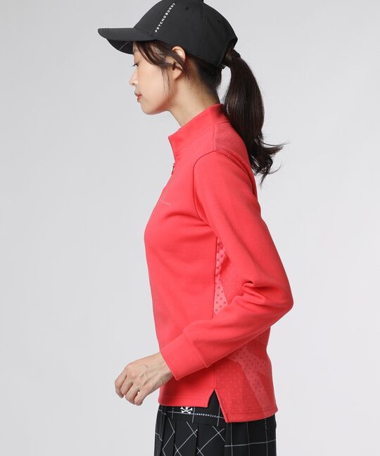 [GOLF][WOMEN]ハーフジップ 長袖モックネック