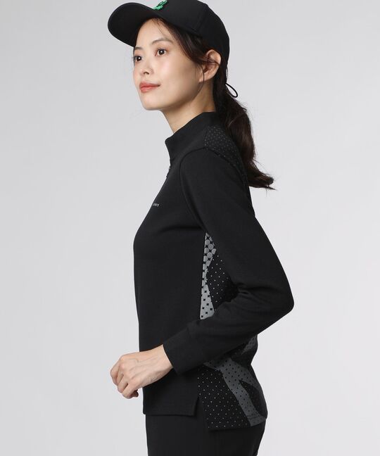 [GOLF][WOMEN]ハーフジップ 長袖モックネック