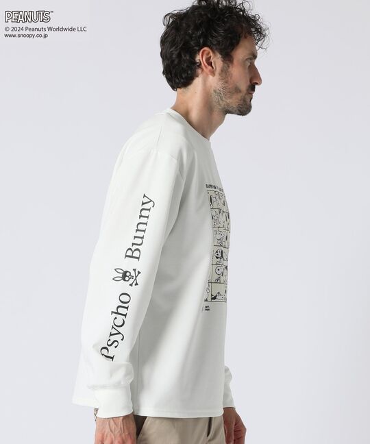 PEANUTS × Psycho Bunnyコラボ 75thデザイン ロングスリーブTシャツ