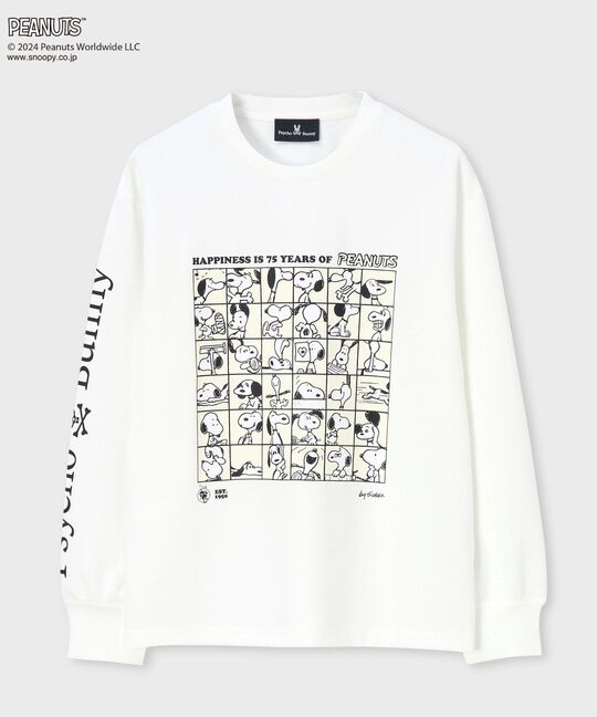 PEANUTS × Psycho Bunnyコラボ 75thデザイン ロングスリーブTシャツ