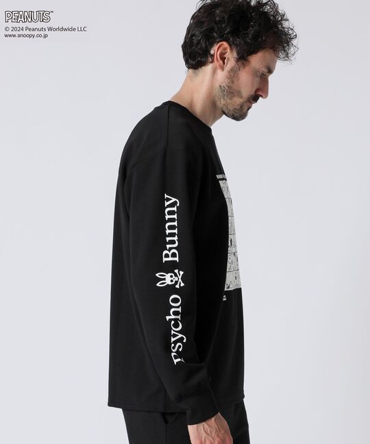 PEANUTS × Psycho Bunnyコラボ 75thデザイン ロングスリーブTシャツ