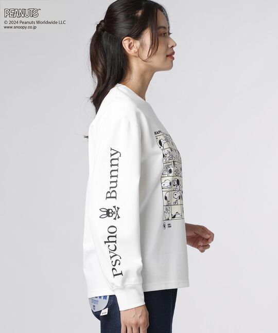 [WOMEN]PEANUTS × Psycho Bunnyコラボ 75thデザイン ロングスリーブTシャツ