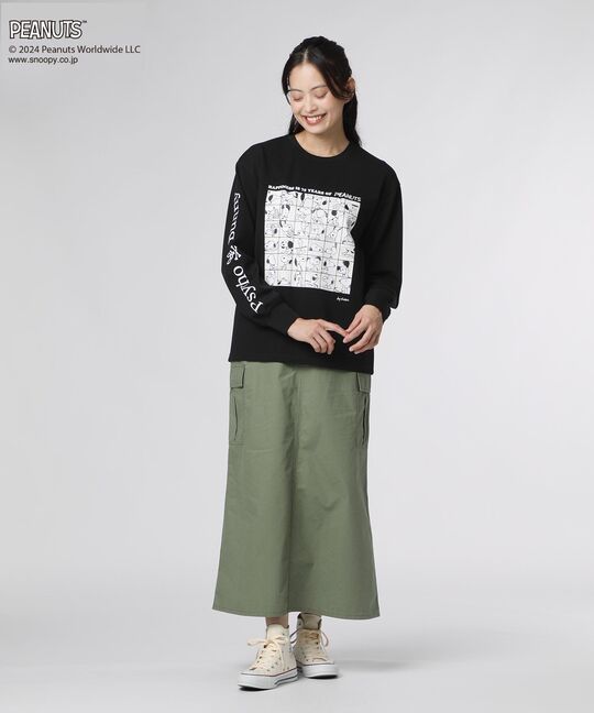 [WOMEN]PEANUTS × Psycho Bunnyコラボ 75thデザイン ロングスリーブTシャツ