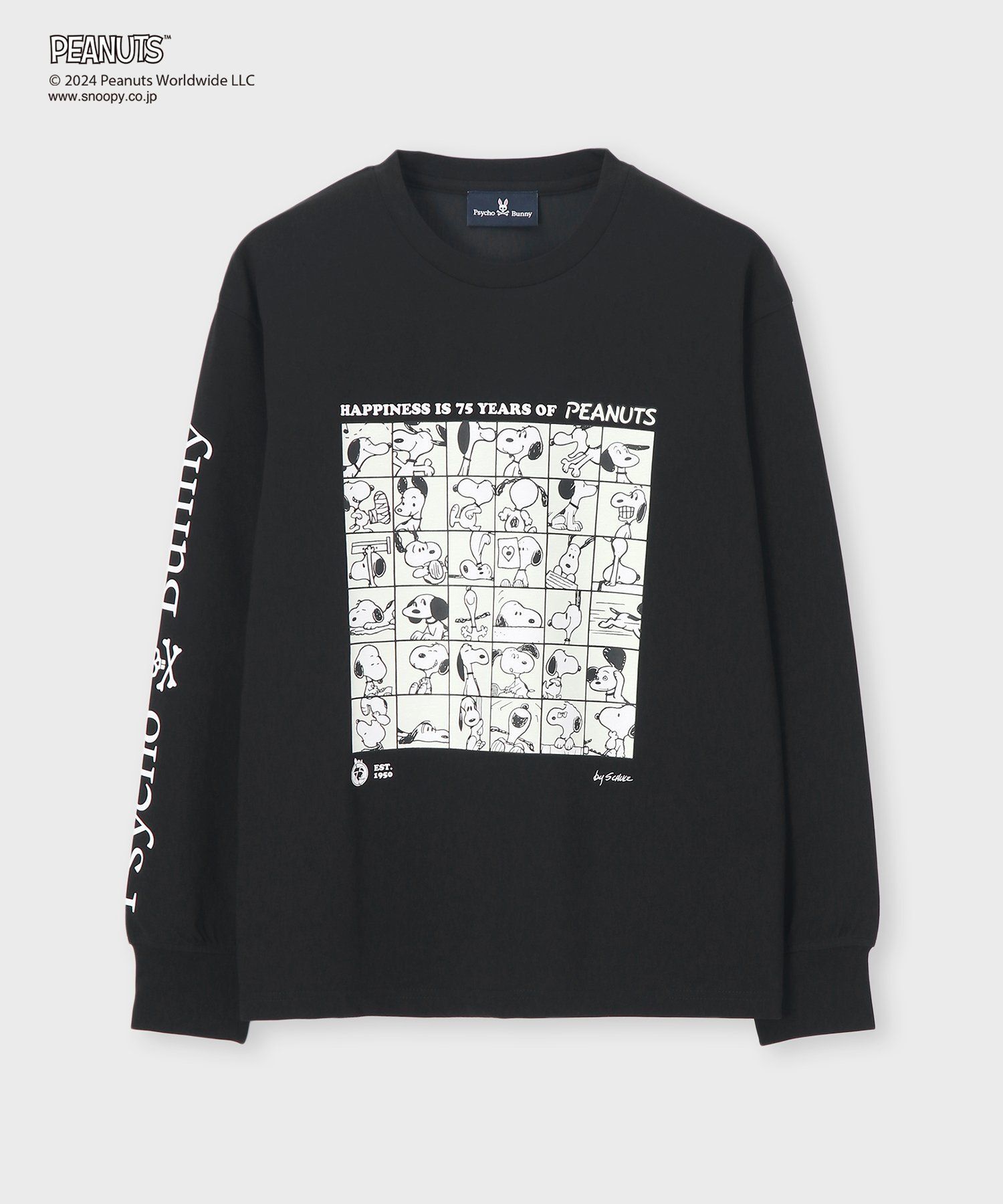 WOMEN]PEANUTS × Psycho Bunnyコラボ 75thデザイン ロングスリーブT