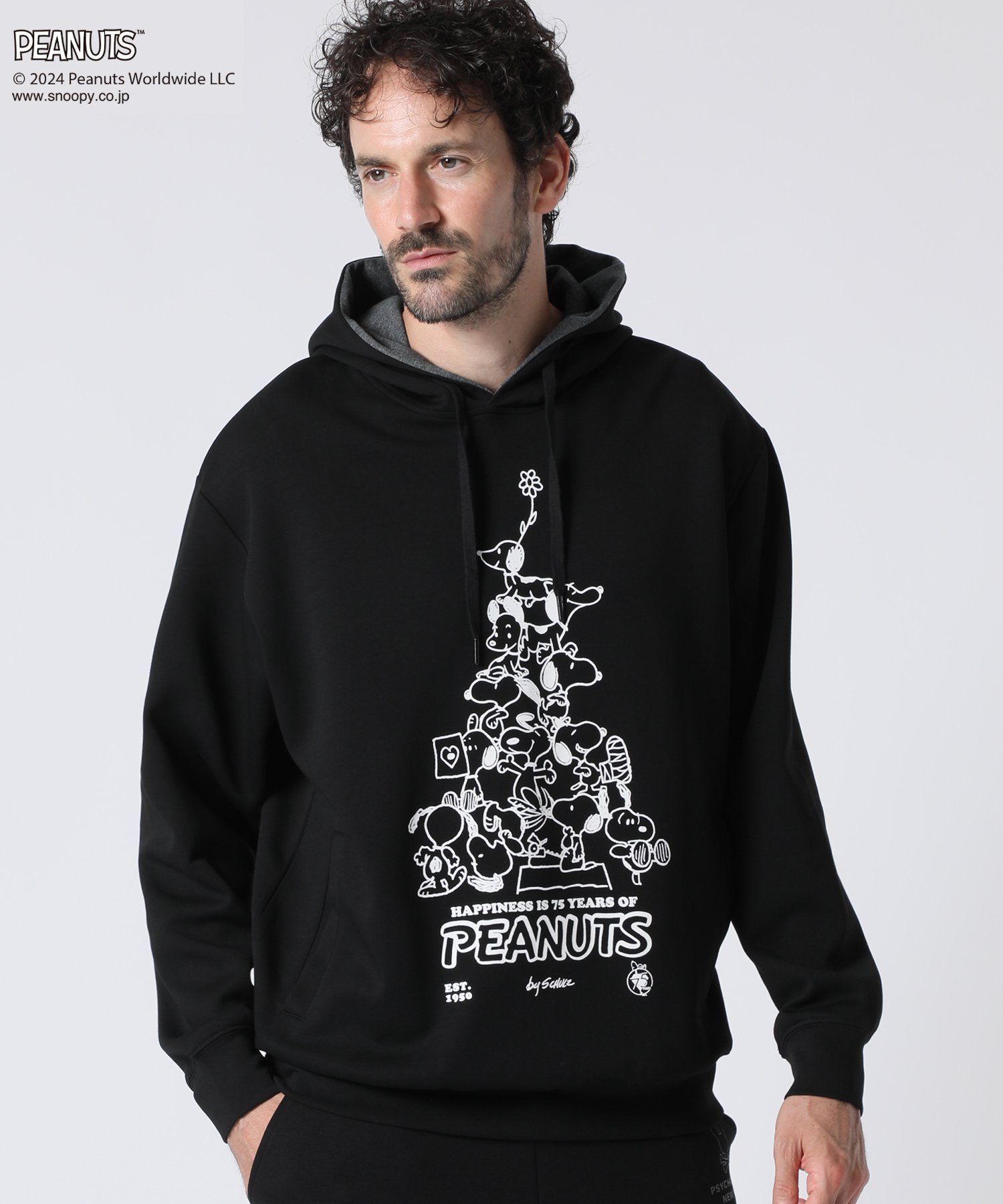 PEANUTS × Psycho Bunnyコラボ 75thデザイン パーカ ｜Psycho Bunny