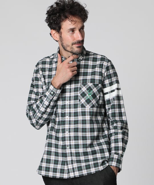 [WEB限定]スリーブライン チェックシャツ