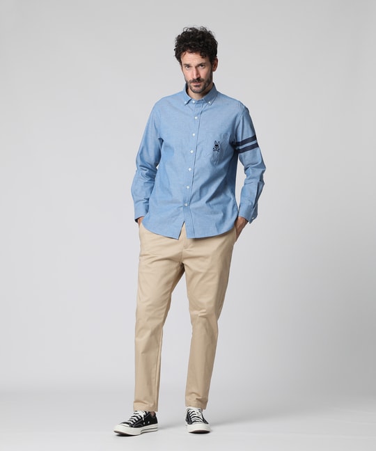 [WEB限定]スリーブライン シャンブレーシャツ