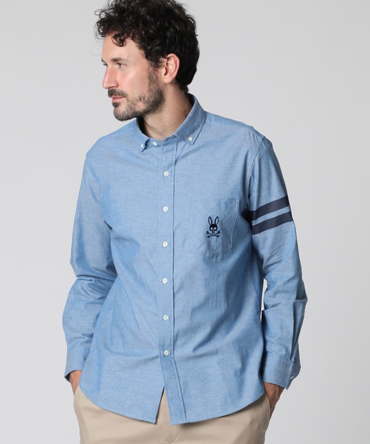 [WEB限定]スリーブライン シャンブレーシャツ