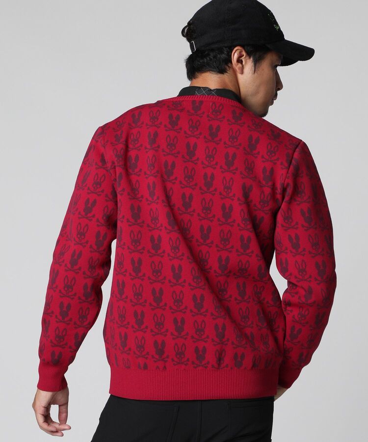美品 Psycho Bunny ショールカラーニット厚手 L レッド ゴルフ GOLF]ジャガード ニット｜Psycho Bunny｜サイコバニー 公式ブランド