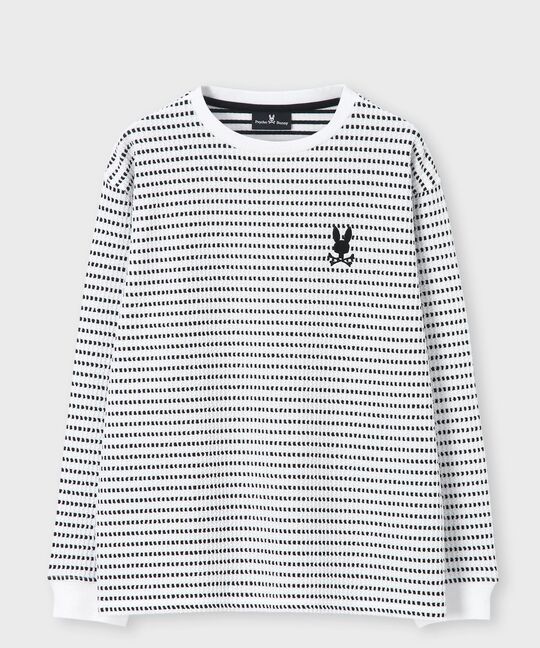 ケーブルライク ボーダー ロングスリーブTシャツ