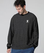 ケーブルライク ボーダー ロングスリーブTシャツ