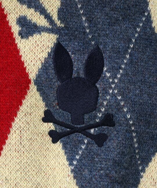 ラムズウール アーガイル ニット