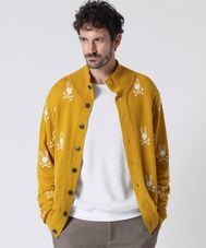 バニーロゴパターン スタンドカラーニット