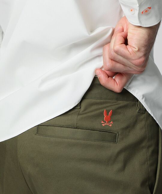 ストレッチ タックテーパード チノパンツ