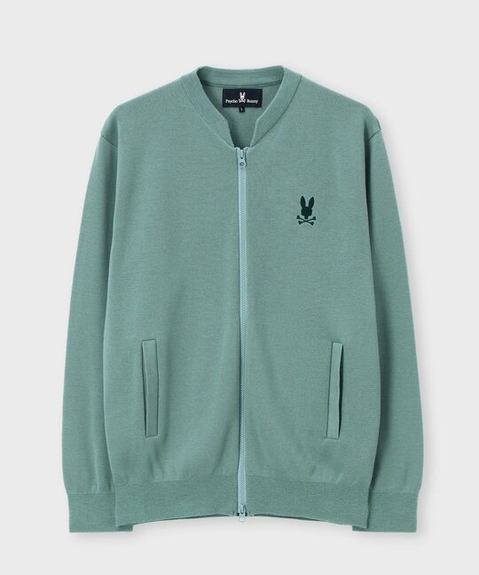 ミラノリブ ジップアップ ニット