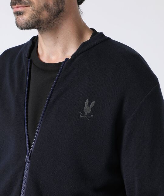 ミラノリブ ジップアップ ニット