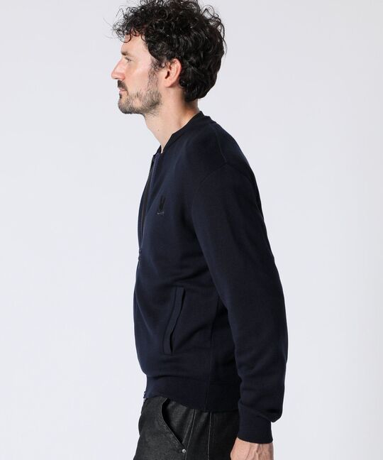 ミラノリブ ジップアップ ニット