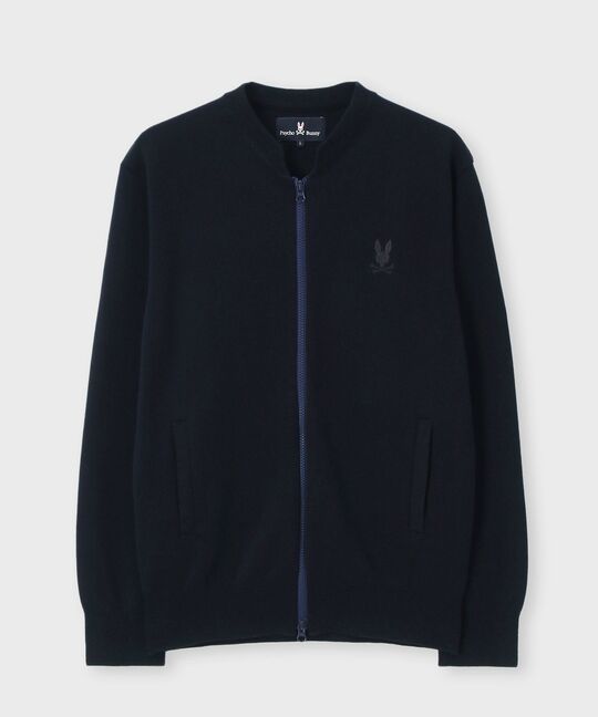 ミラノリブ ジップアップ ニット