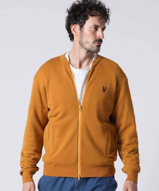 ミラノリブ ジップアップ ニット