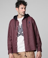 フーディ ストレッチネル シャツ