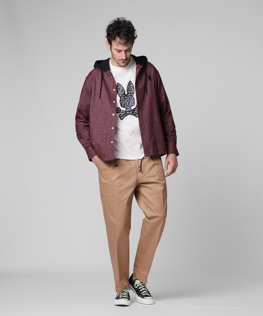 フーディ ストレッチネル シャツ