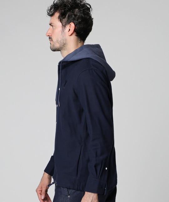 フーディ ストレッチネル シャツ