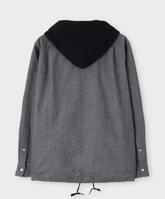 フーディ ストレッチネル シャツ